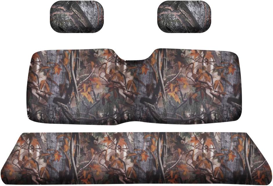 UTV Bench Seat Cover, kemimoto Camo Seat Cover Compatible with 2002-2008 Polaris Ranger 500 700 800… Pack of 2