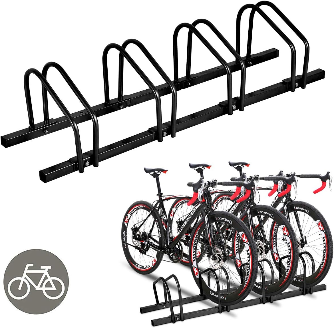 Goplus Bike Rack Bicycle Stand Cycling Rack Parking Garage Storage Organizer