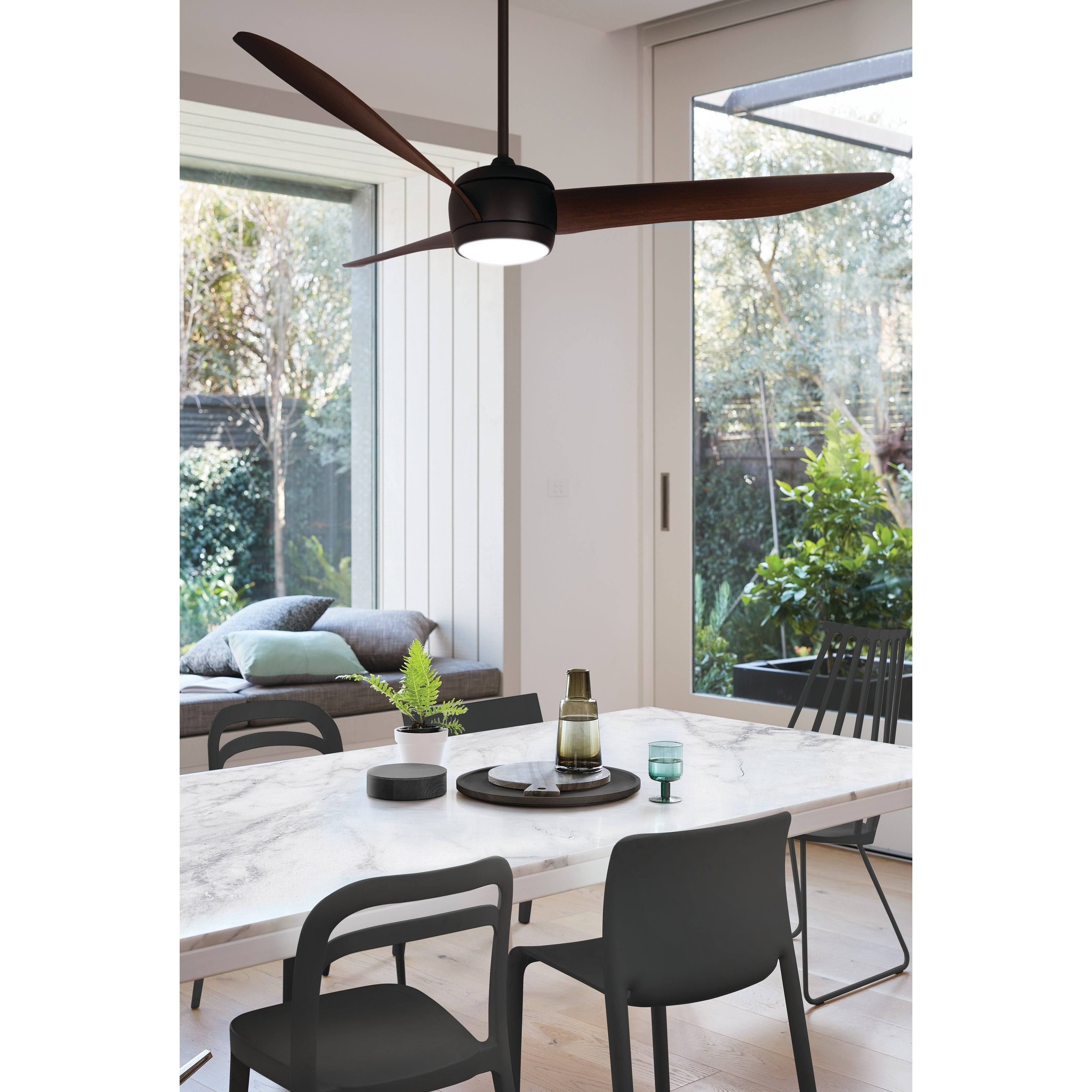 Lucci Air Nordic 56 inch Ceiling Fan with LED Light Kit, Matt Black 51291001