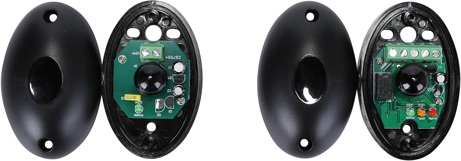 GATEXPERT Photocell Sensor for Gate Opener Universal Outdoor Infrared Beam Sensor Sliding Gate Opener Accessory 24V 1 Pair(Transmitter and Receiver)