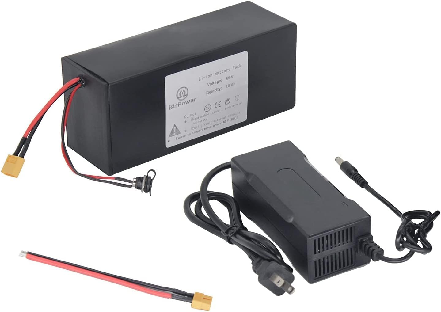 36V 10Ah Ebike Battery Electric Bike Lithium ion Battery Pack with 3A Charger and 20A BMS for Electric Bike Scooter Motorcycle 250w 350w 500w 750w Motor&hellip;