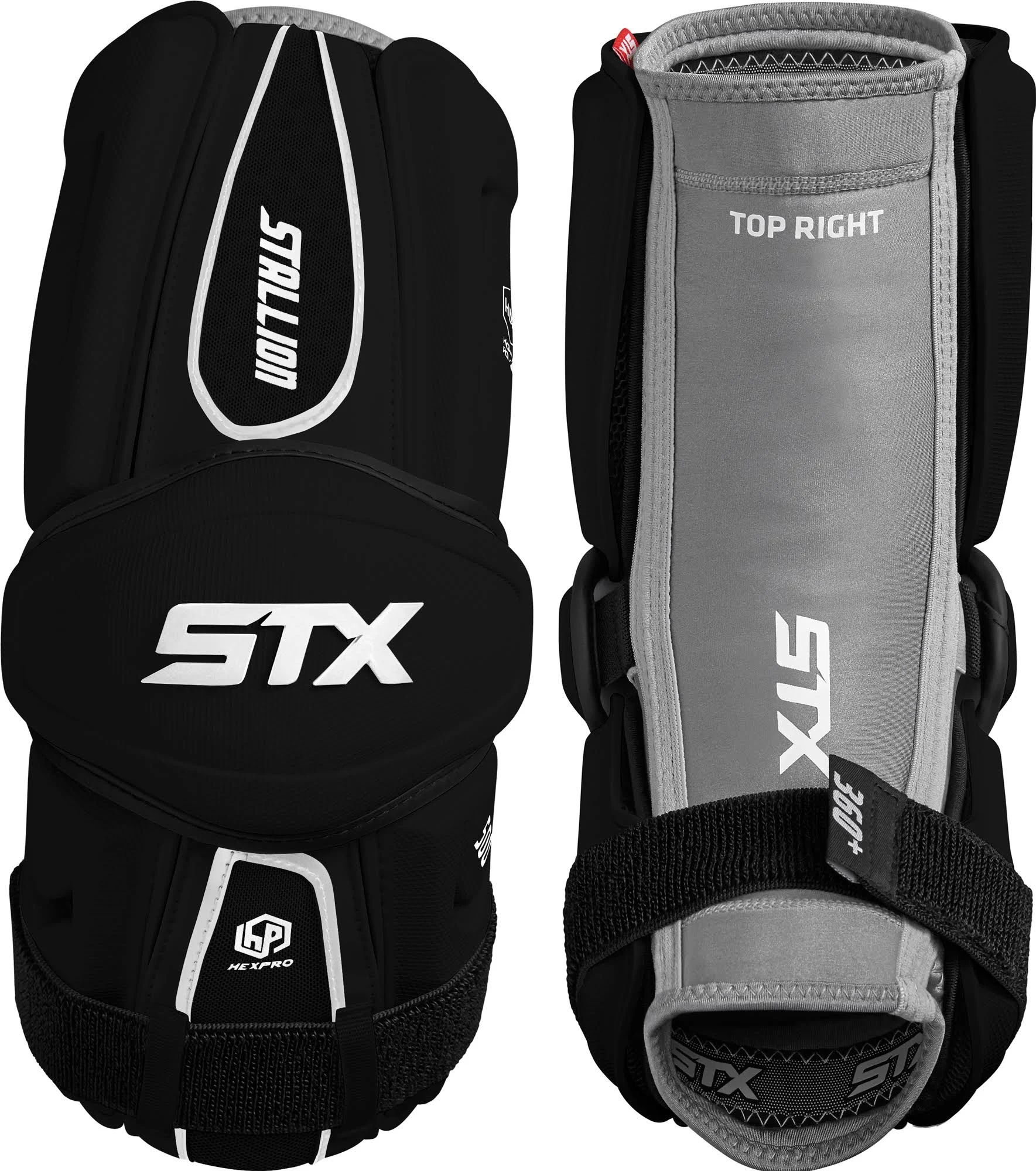 STX Stallion 500 Lacrosse Arm Pads - Black - Medium