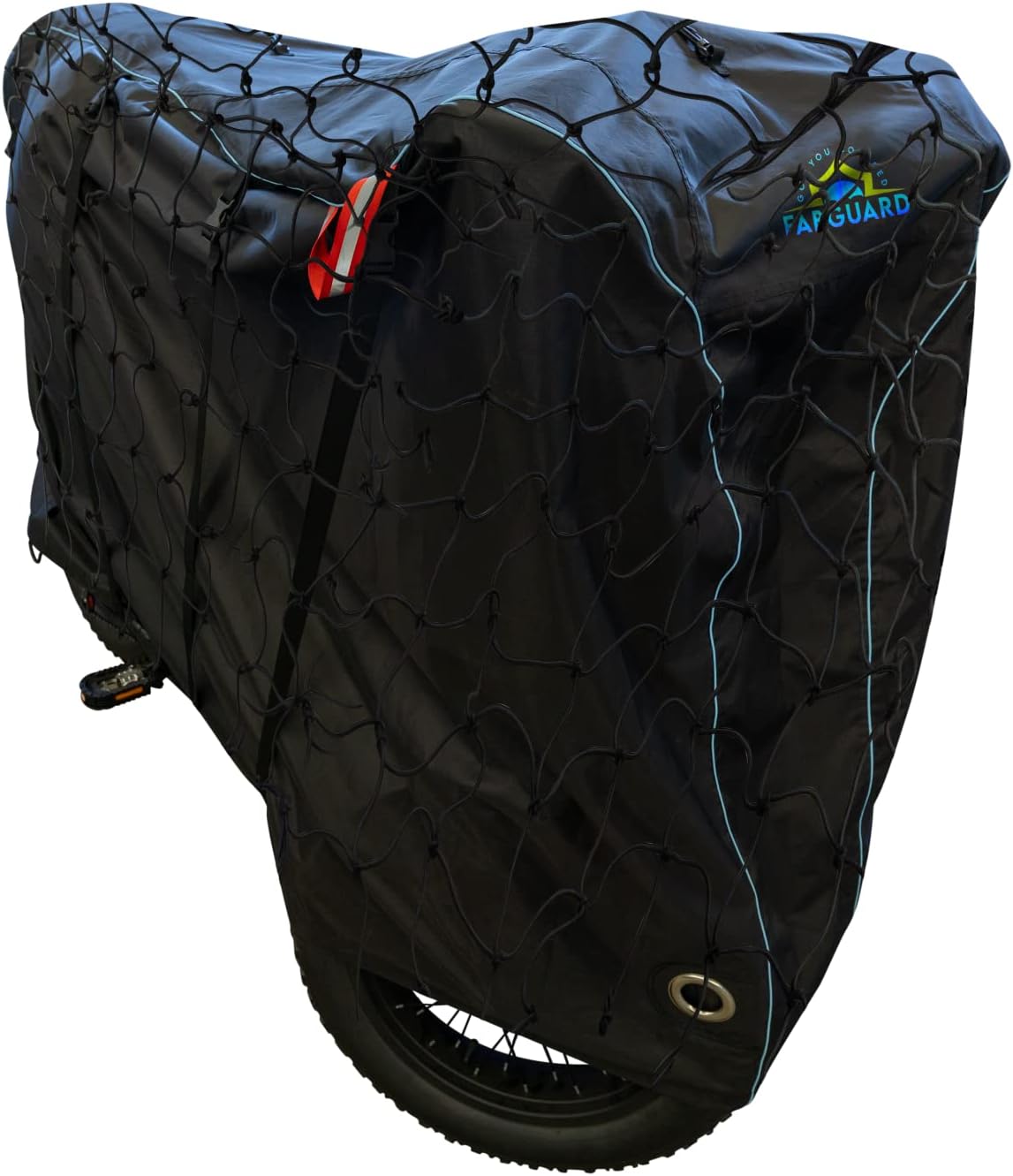 Fabguard Bike Covers Outdoor Storage Waterproof RV Bike Bag, Rain Cover for Mountain Roads and Beach Cruiser Dust Wind Proof Bike Covers for 2 Bikes on Rear Bike Rack