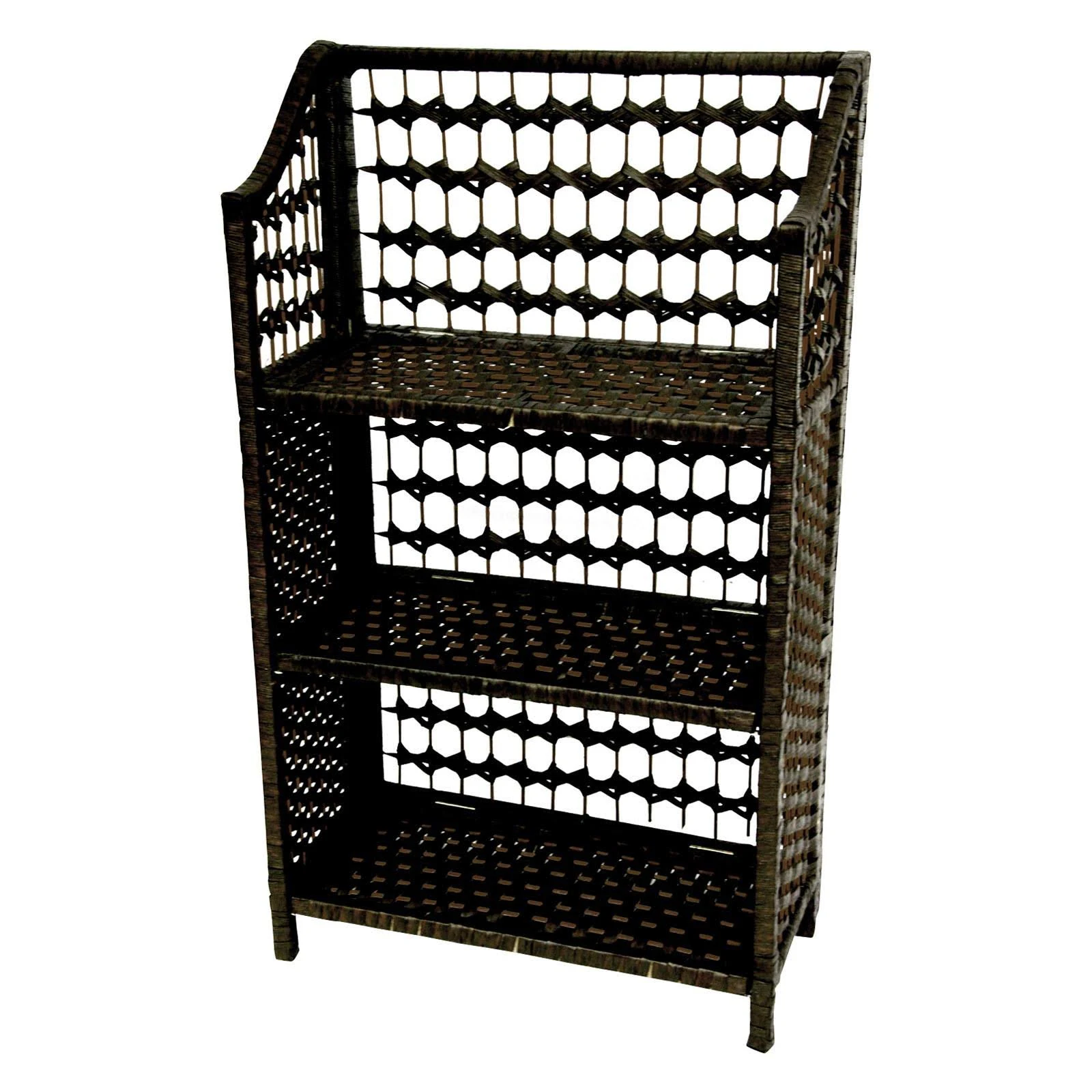 Oriental Furniture 43x22 Natural Fiber Shelving Unit - Black