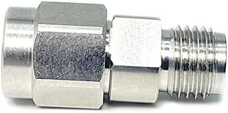 withwave's Precision 2.92 mm Female to SMA Male Microwave Adapter, DC to 26.5 GHz, 50 Ohm, Stainless Steel Body, 5G Wireless Communication Pack of 2