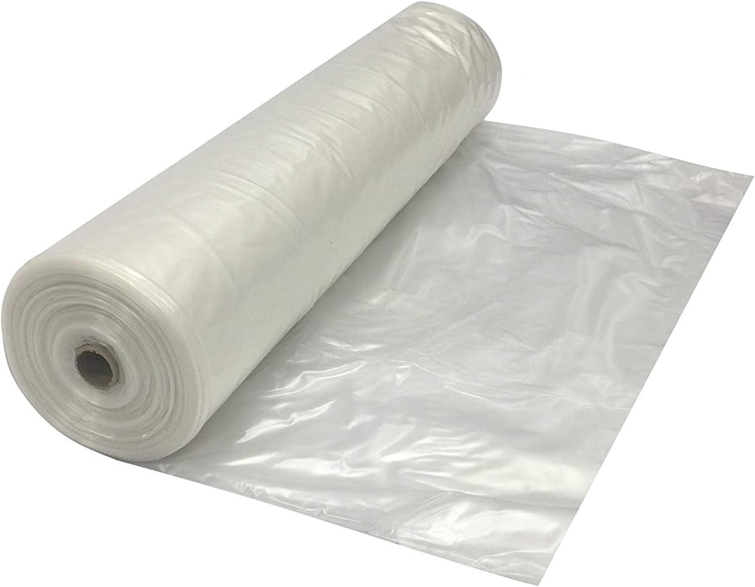 Farm Plastic Supply - Clear Plastic Sheeting - 10 mil - (5' x 100') - Thick Plastic Sheeting, Heavy Duty Polyethylene Film, Drop Cloth Vapor Barrier Covering for Crawl Space