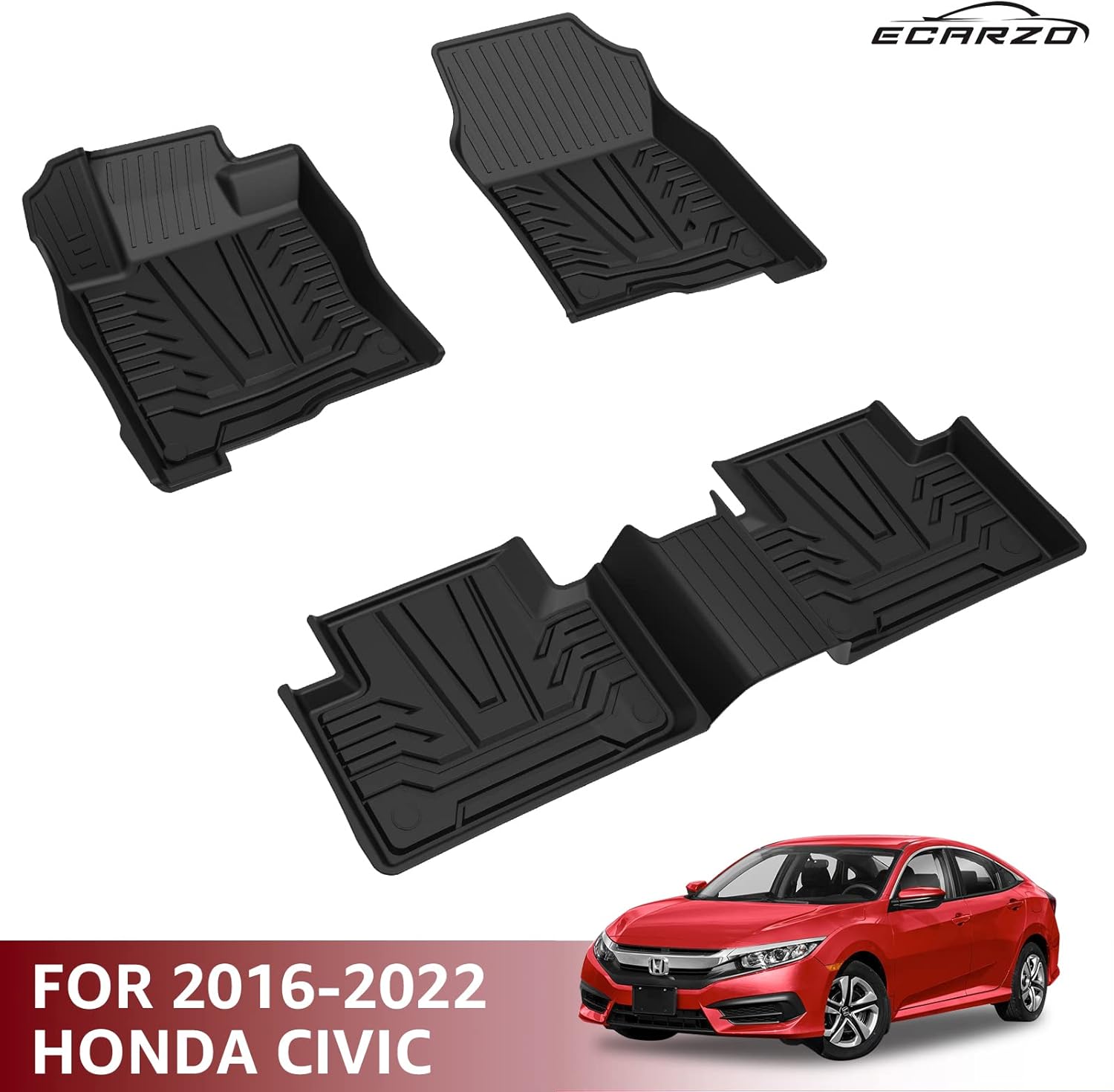 Floor Mat for Ford Bronco 2021 2022 4 Door 3D All-Weather Floor Liners Rear Cargo Liner Full Set Trunk Mats Accessories