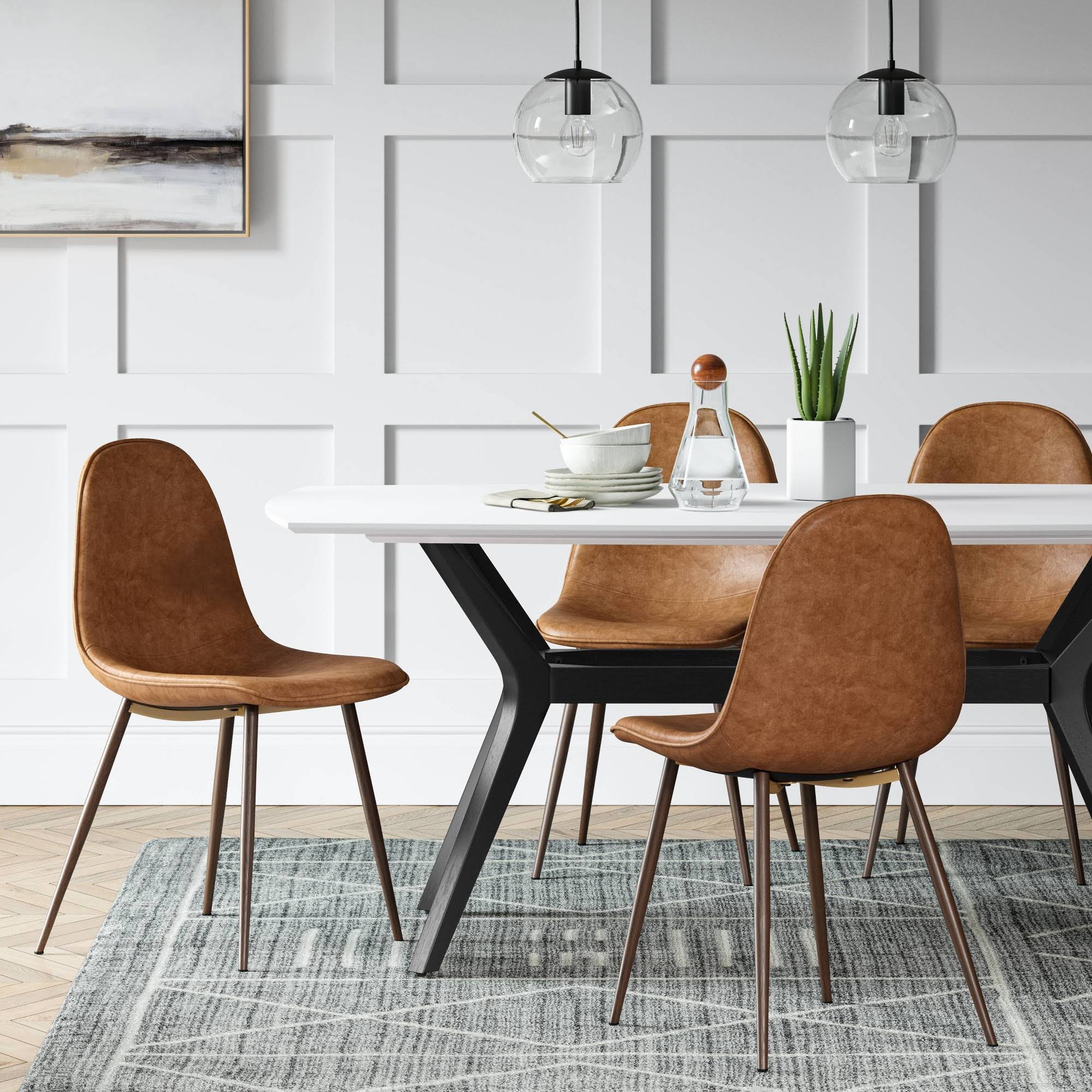 72x22 Emmond Mid-Century Modern Dining Table Black - Project 62