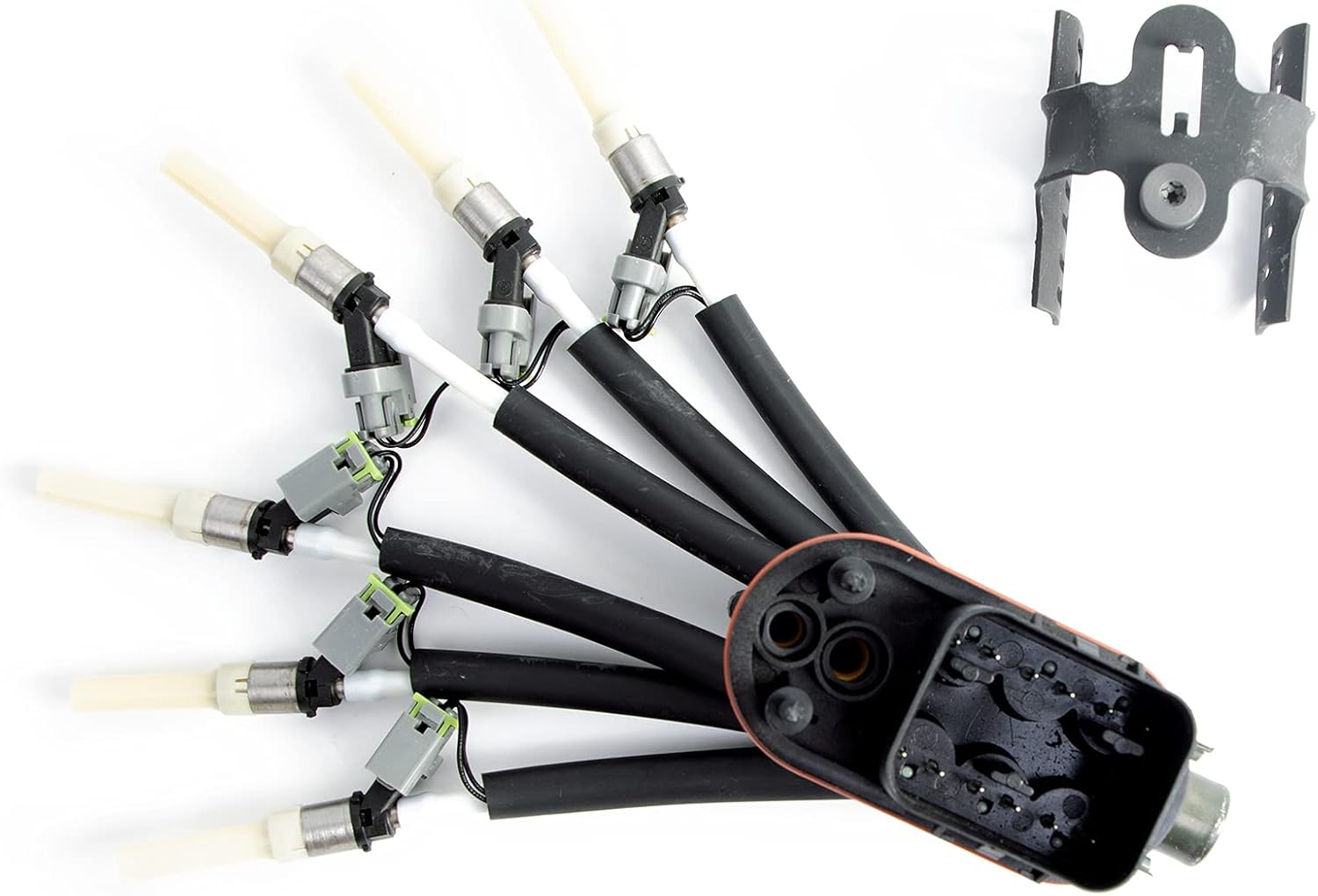 6-Port Fuel Injector Kit with Bracket replace for FJ503 217-3028 12568332 89060439 2173028 FJ001-A