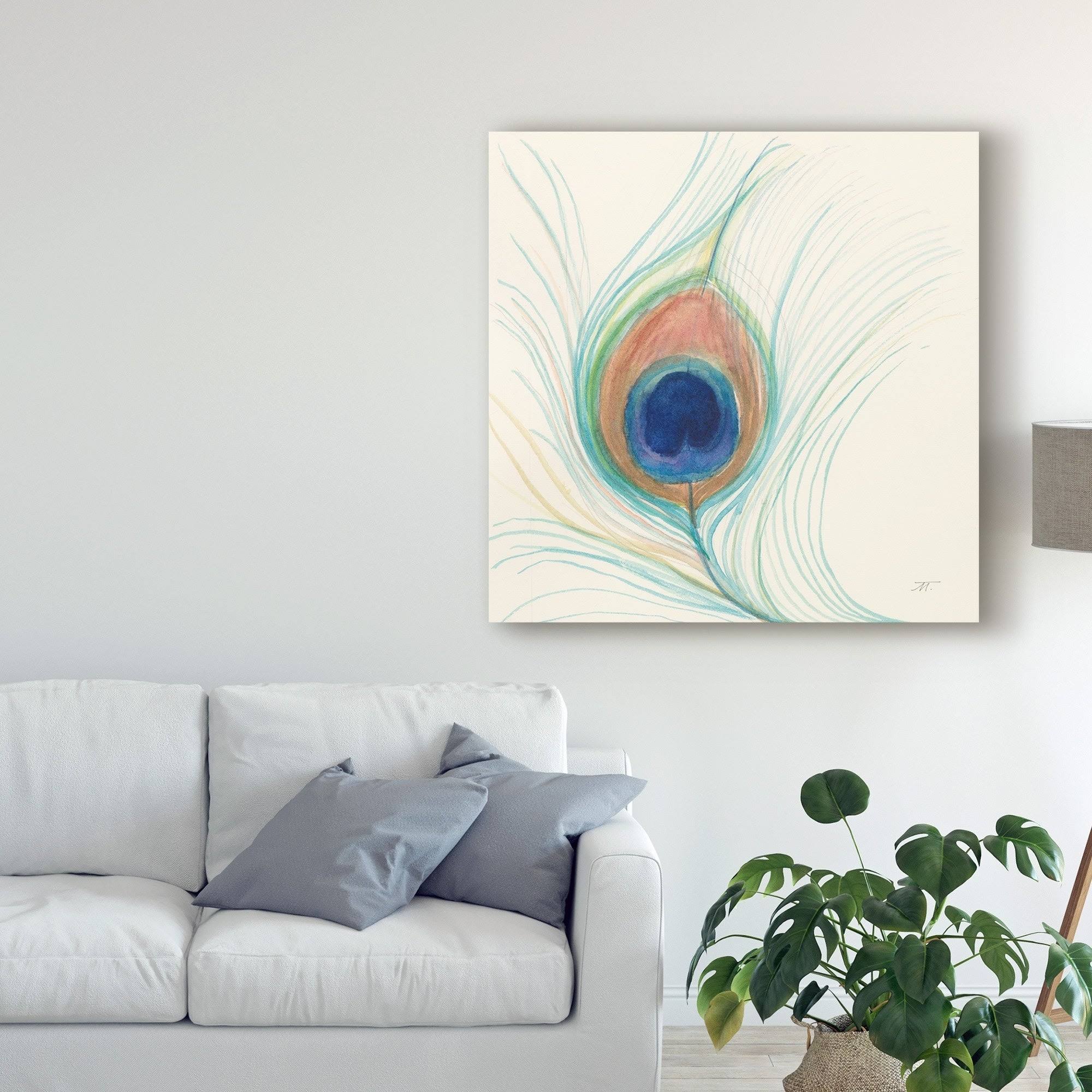 Trademark Fine Art Wap09389-C2424Gg Miranda Thomas 'Peacock Feather II