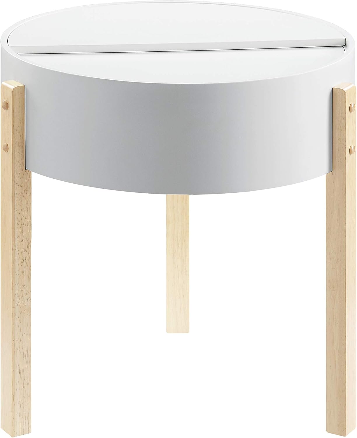 Acme Furniture Bodfish End Table, White & Natural