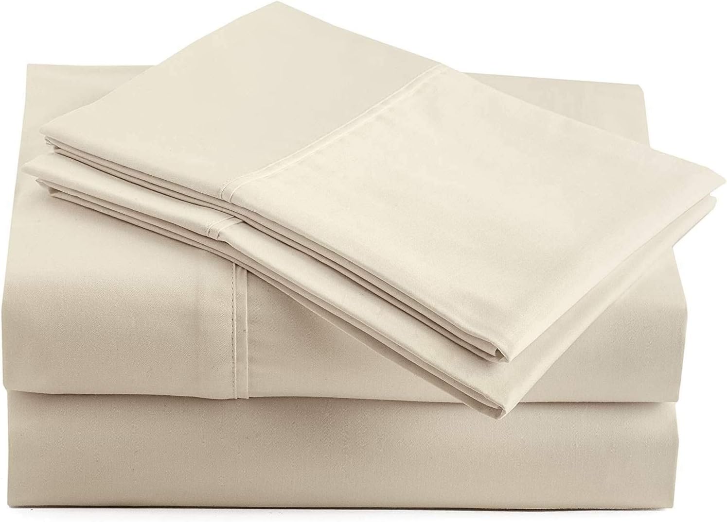 1000 Thread Count Egyptian Cotton Sheets: White Bedding Sets for Twin Bed, 100% Long Staple Egyptian Cotton Twin Sheets Set of 4 Piece, Extra Soft White Sheets, Fits Twin Mattress Upto 16