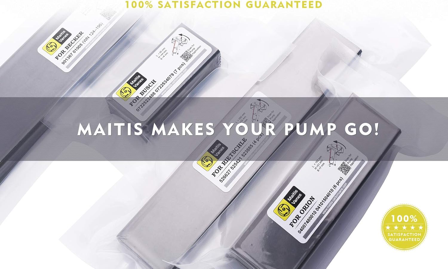 6pcs Carbon Vane 523778 526886 523851 for Rietschle DTA80 KTA80/1/2/3/4 130-52-5 Pack of 2