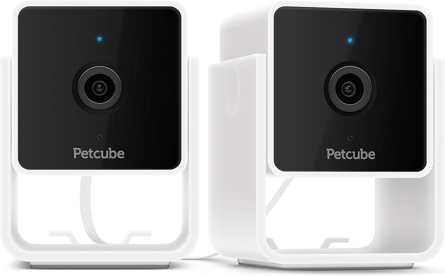 Petcube Pack of 2 Cam Pet Monitoring Camera with Built-in Vet Chat for Cats & Dogs, Security Camera with 1080p HD Video, Night Vision, Two-Way Audio, Magnet Mounting for Entire Home Surveillance
