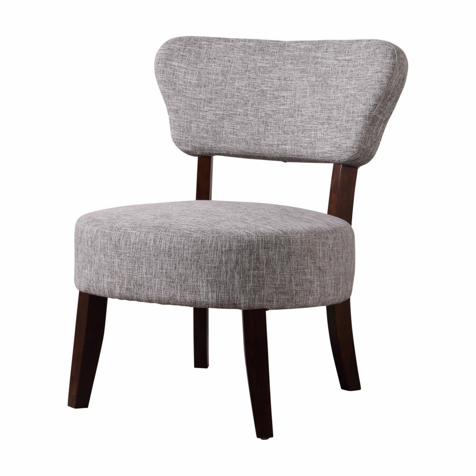 Nathaniel Home Gray-White Round Seat Accent Chair, Gray/White