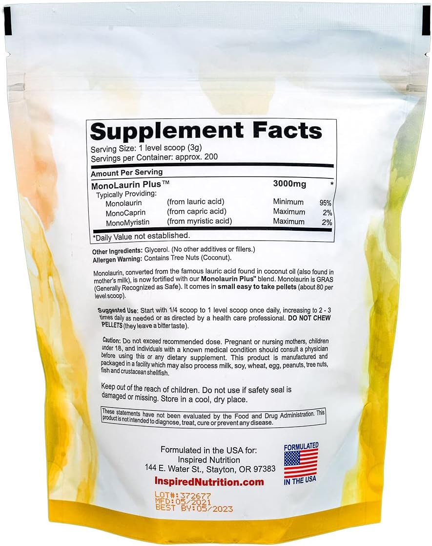 The Ultimate Monolaurin ® - 21 oz - 200 Servings, 3000 mg Each Pack of 2