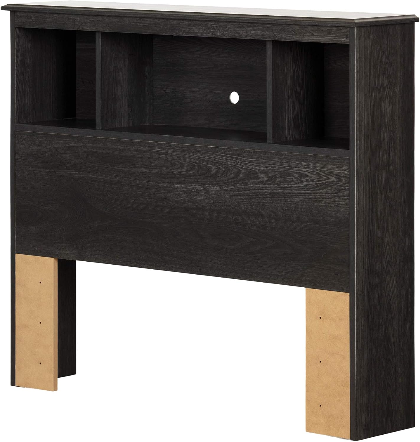 South Shore Zach Bookcase Headboard-Twin-Gray Oak