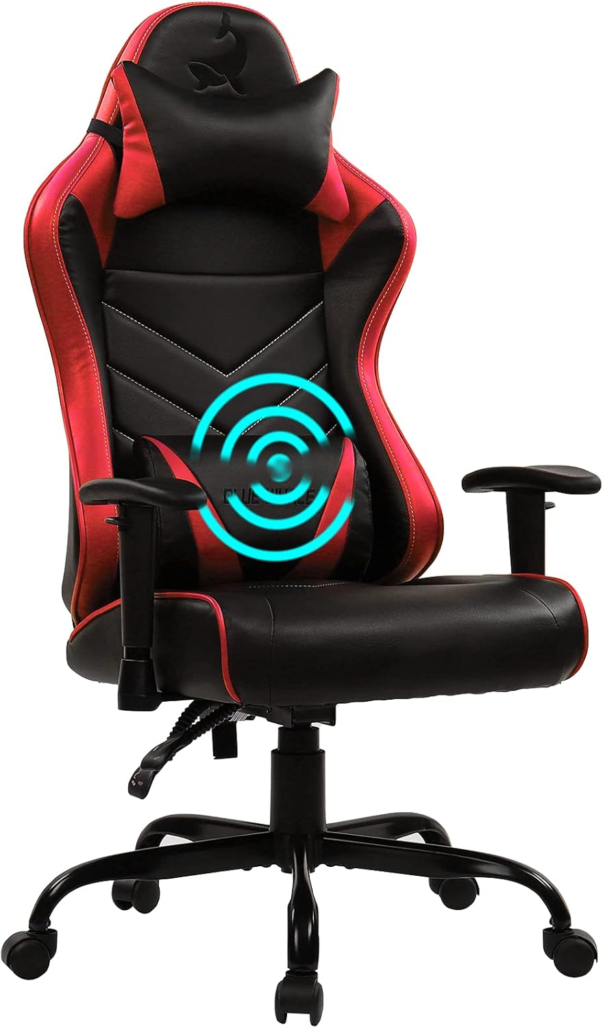 Blue whale Massage Gaming Chair Office Desk Chair Ergonomic High Back Racing Computer Chair with Headrest and Lumbar Support Backrest, Seat Height Adjustable Swivel Chair