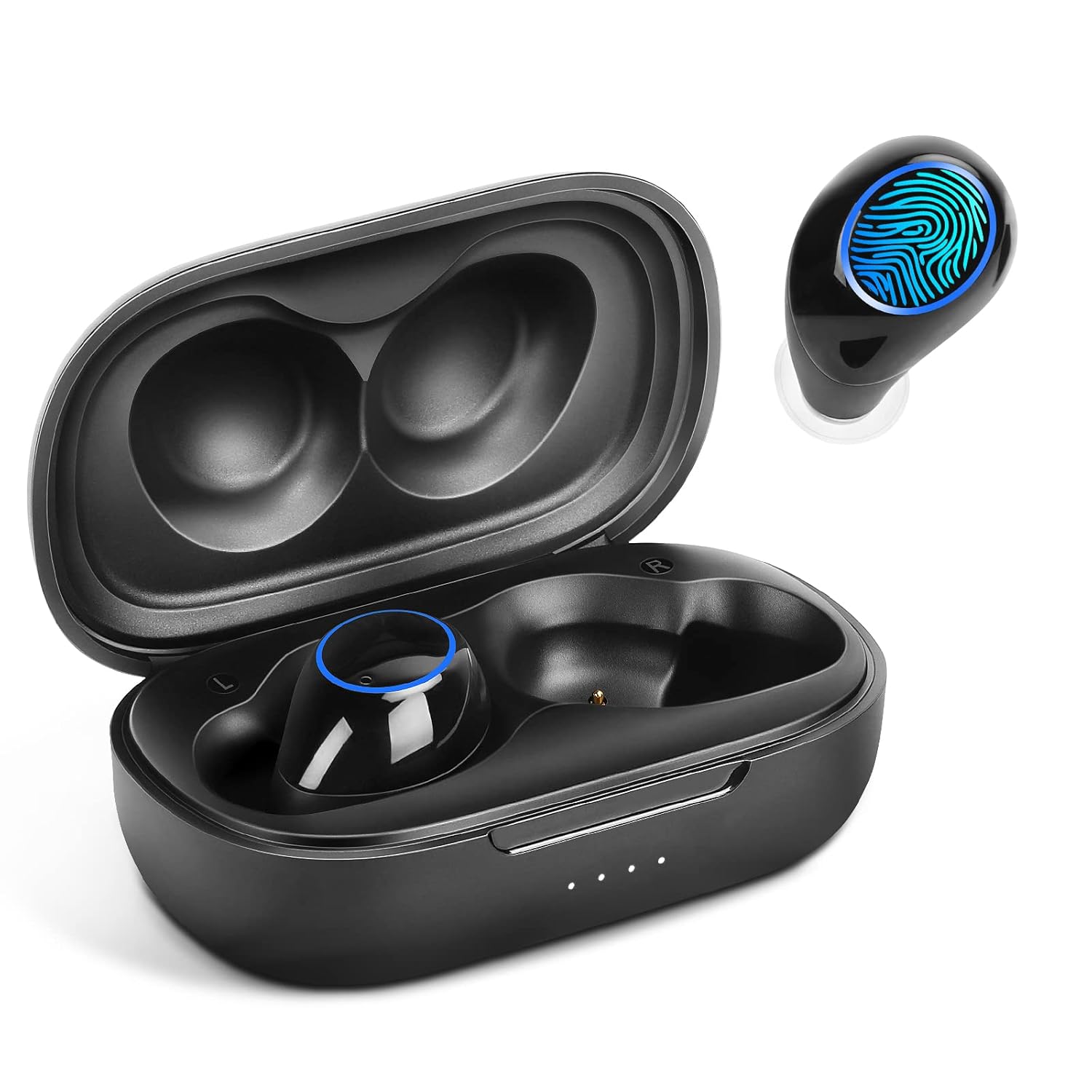 KIBVOE Rechargeable Hearing Aid, 8 Channel Digital (DSP) Hearing Amplifier, 3 Modes for Elderly and Adult Hearing Loss, Comfortable to Wear Black, Pair