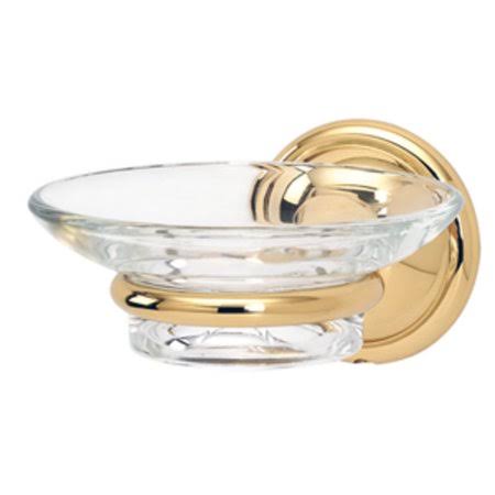 Alno Yale Soap Holder with Dish Unlacquered Brass, A9230-PB/NL