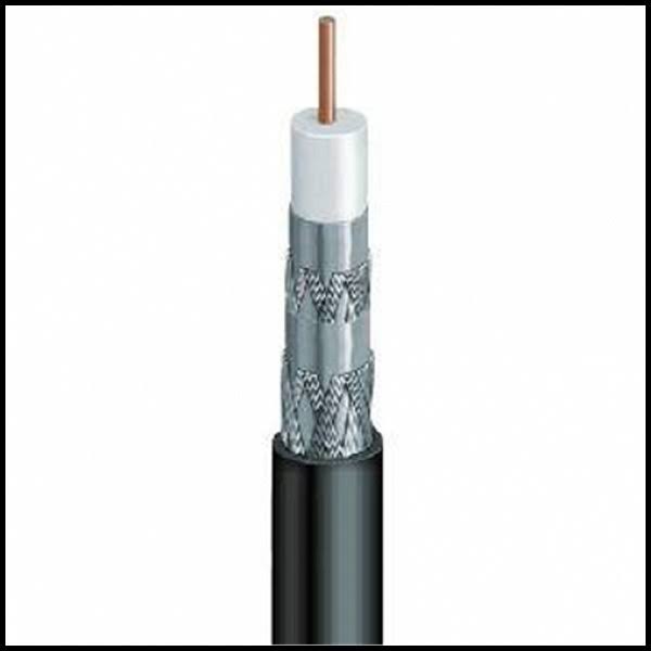 Vextra V621qbb Quad Shield RG6 Solid Copper Coaxial Cable (Black)