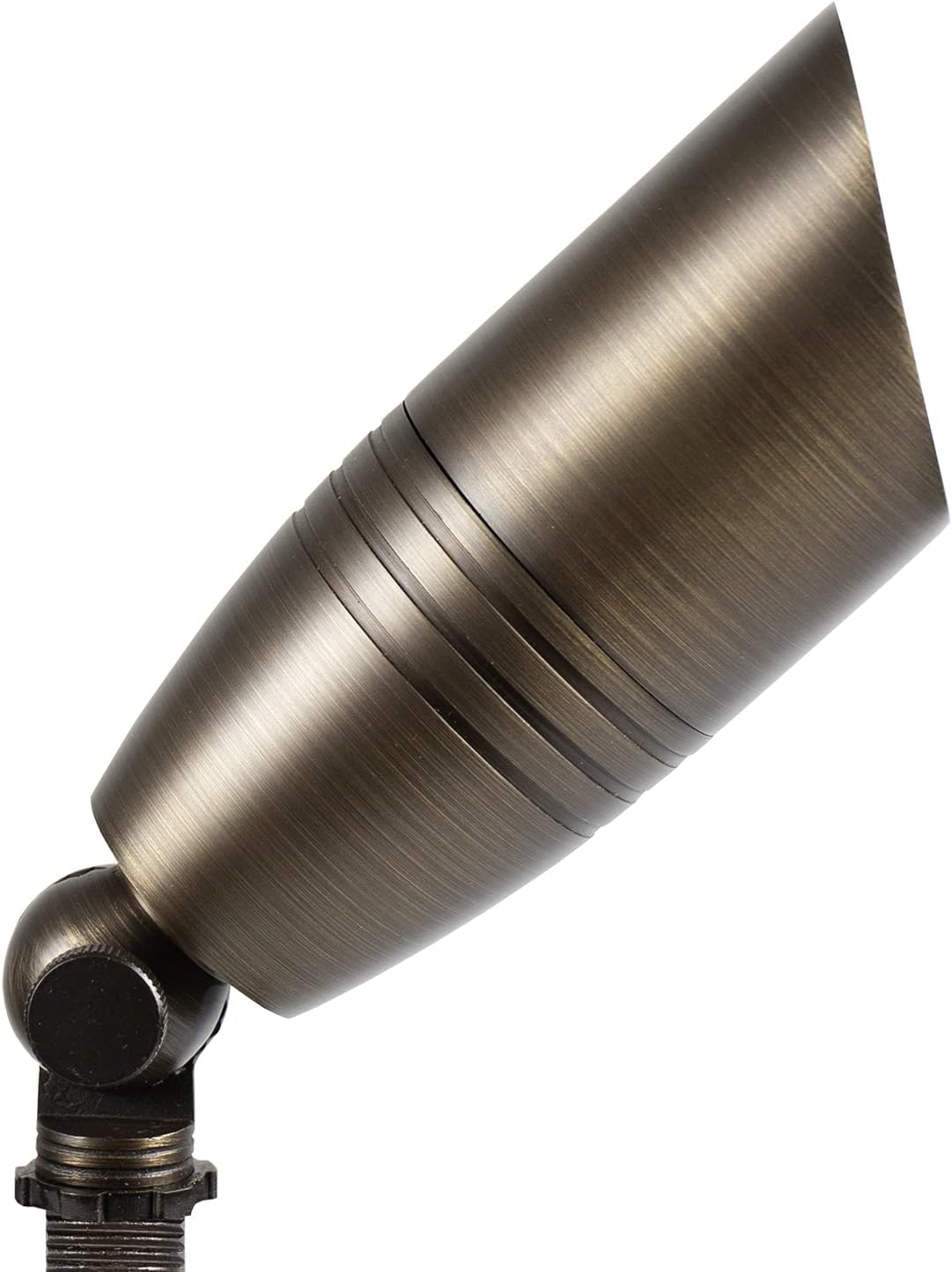 Elevens Solid Brass Uplight Spotlight Fixture Landscape Outdoor Lighting Waterproof with Ground Spike Stand 12v Low Voltage (6 Pack) (6 Pack)