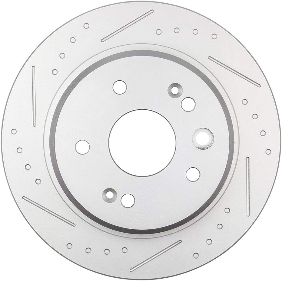 SCITOO Rear Brake Rotors, 2pcs Slotted Brakes Kit fit for 1999-2003 for Acura TL