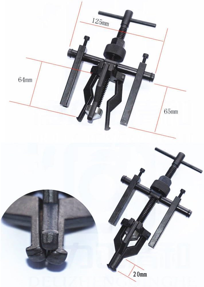 Qiilu Pilot Bearing Puller, 3 Jaw Bearing Puller Bushing Gear Extractor Wheel Bearing Puller Heavy Duty Automotive Machine Tool Kit for Car SUV 200mm Long
