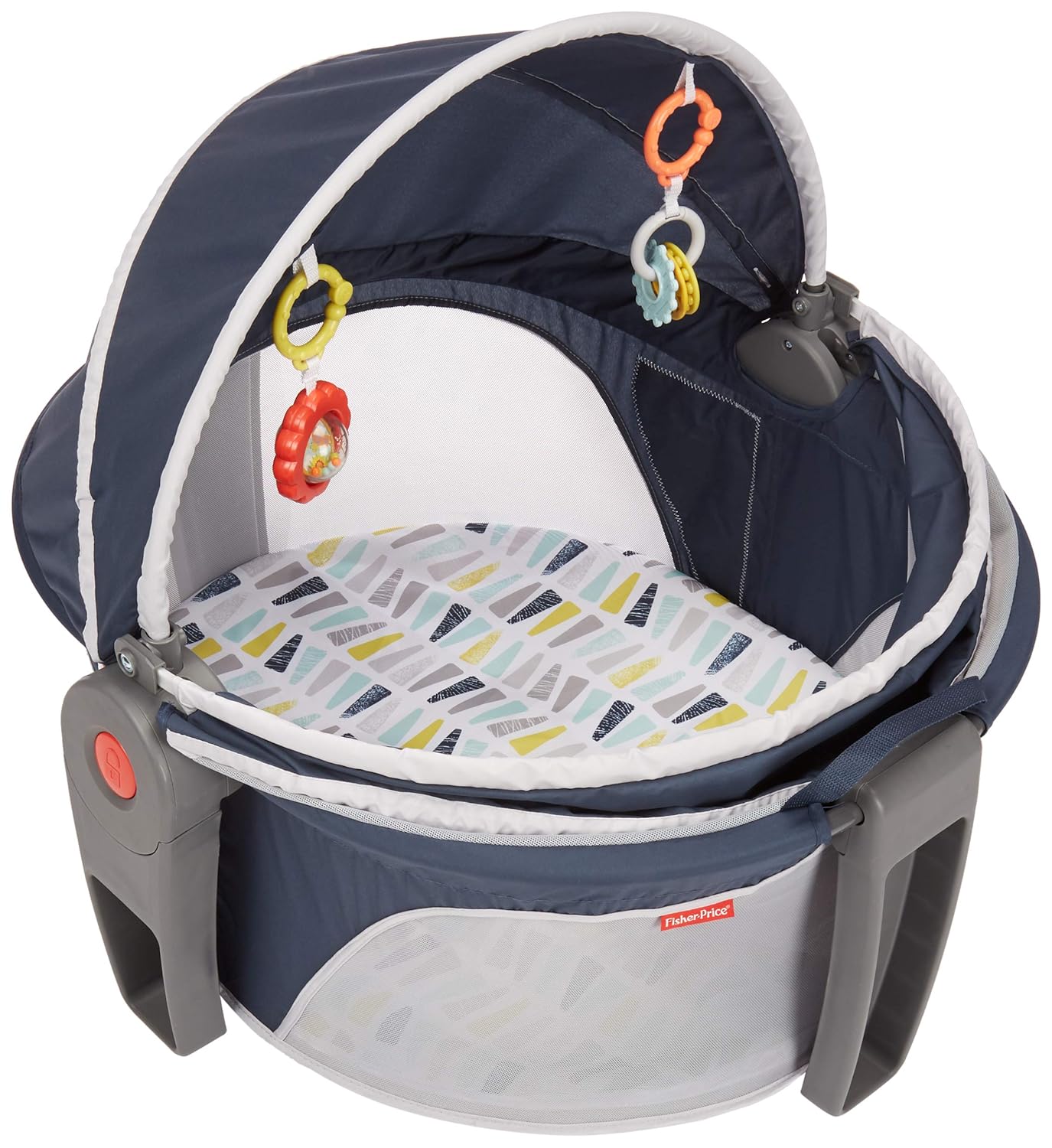 Fisher-Price On-the-Go Baby Dome, Grey/Blue/Yellow/White Pack of 2