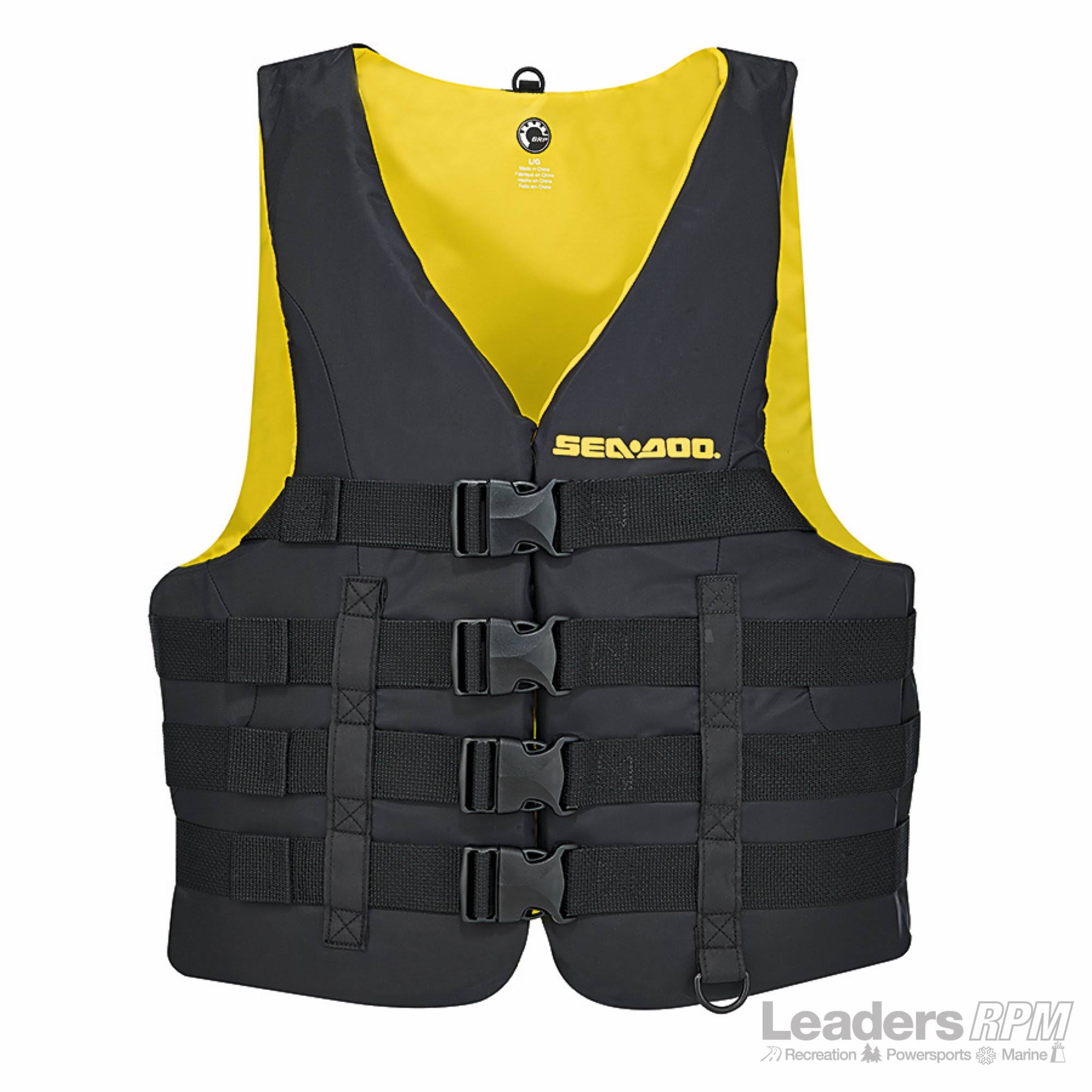 Sea-Doo New OEM Motion PFD Black Yellow 3XL 2858761690