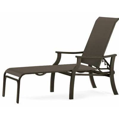St. Catherine Reclining Chaise Lounge Telescope Casual Frame Color: Textured Beachwood, Seat Color: Mocha