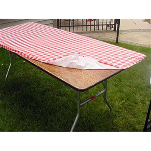 Kwik-Covers 2472-Rw 24 inch x 72 inch Kwik-Cover- Red Gingham- Pack of 25