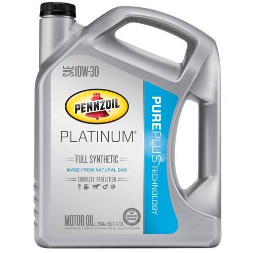 Pennzoil 550038321-3pk Platinum SAE 10W-30 Full Synthetic Motor Oil GF-5 5 Quart Jug Pack of 3
