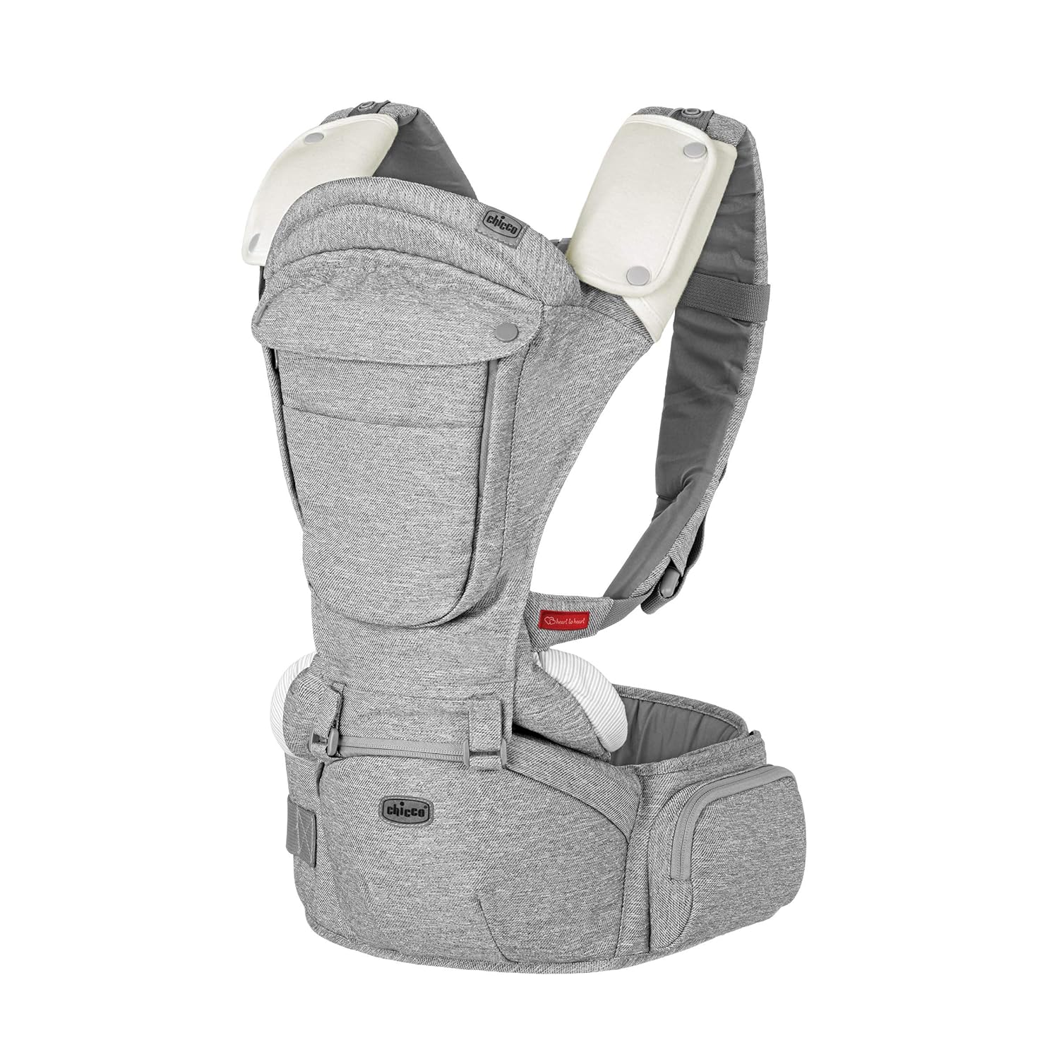 Chicco Sidekick Plus 3 in 1 Hip Seat Carrier, Titanium Pack of 2