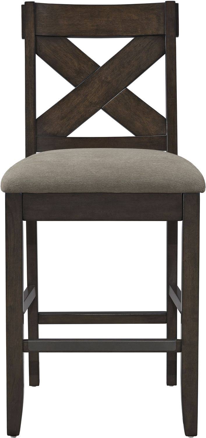 Home Fare X-Back 24 in. Bar Stool in Brown