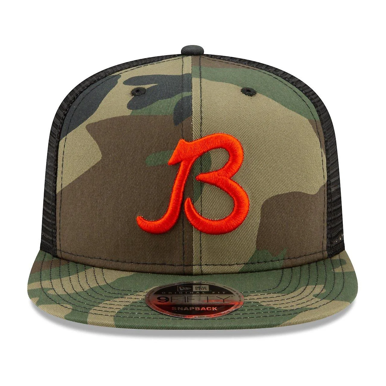 New Era Chicago Bears Woodland Camo/Black Trucker 9FIFTY Adjustable Snapback Hat