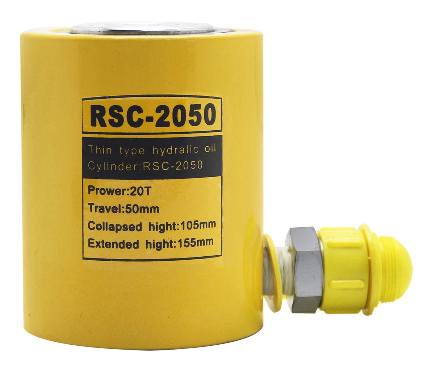 NEWTRY 20 ton Hydraulic Jack Cylinder Short Type Stoke 50mm(2inch) Protable Hydraulic Ram Industrial Lifting Jack, not for Car (20T)