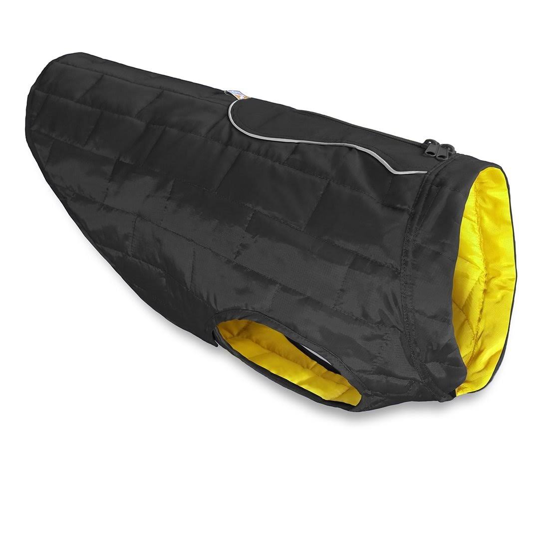 Kurgo Loft Reversible Dog Coat, Black/ Yellow, Medium