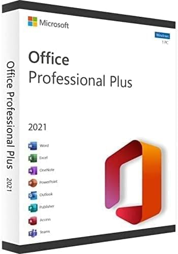 Office 2021 Professional Plus | Lifetime License Validity | Product Keycard | 1 PC | Windоws 10 / 11 (not macOS)