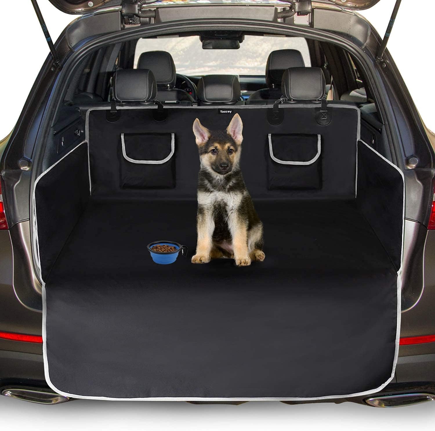 Toozey SUV Cargo Liner for Dogs with Side and Bumper Protector - Pet Dog Trunk Cover for Back Cargo Area, Dog Car Floor Mat for SUV/Van/Truck Pack of 2