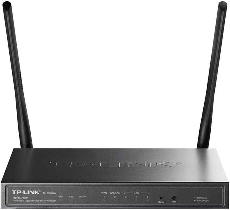 TP-Link SafeStream TL-ER604W Wireless N300 Gigabit Broadband Desktop VPN Router, 120M NAT throughput, 10k Concurrent Sessions, 256 DHCP Clients, 20 VPN Tunnels (Renewed) Pack of 2