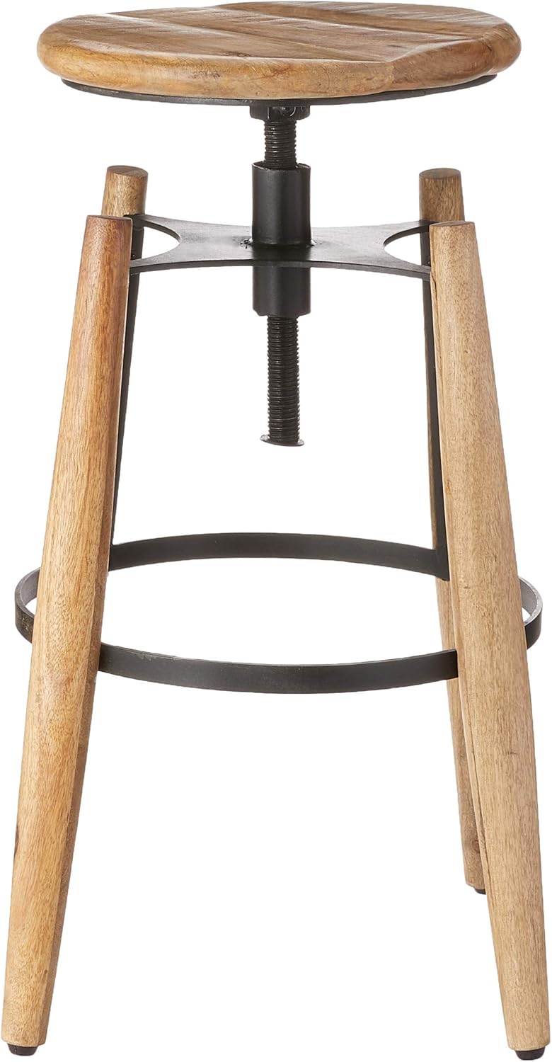 LR Home Art Deco Mango Wood Stool, 13