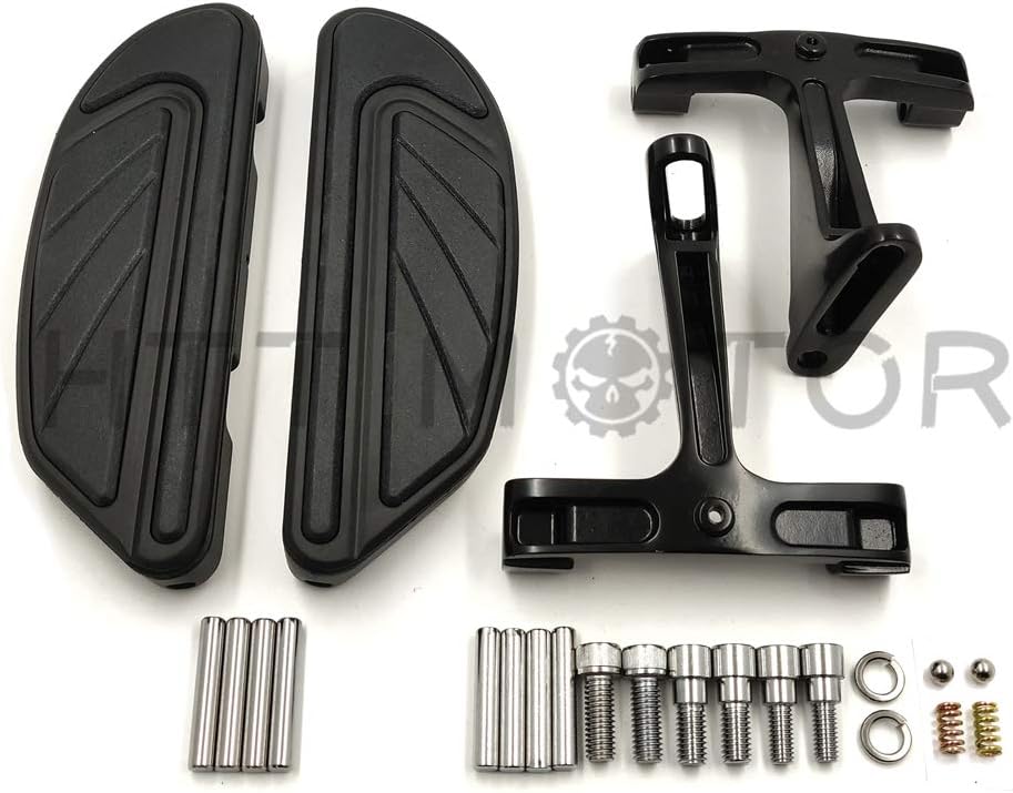 HTTMT MT216-123+216-109- Chrome Airflow Passenger Footboard Floorboard Mounting Bracket Compatible with 1993-2019 Touring