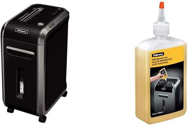 Fellowes Powershred 79Ci 100% Jam Proof Medium, Duty Cross, Cut Shredder, 16 Sheet Capacity, Black/Dark Silver