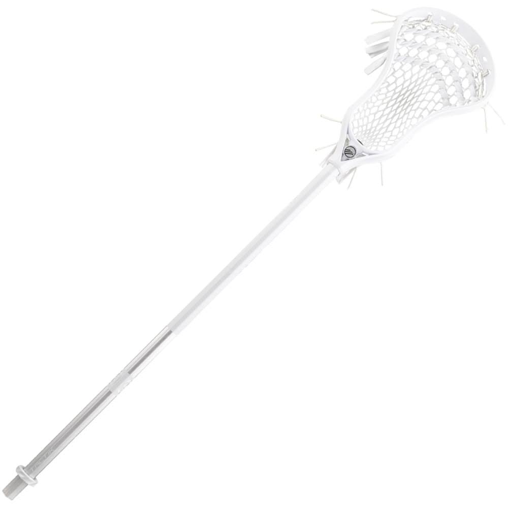 Maverik Tactik Alloy Complete Attack Lacrosse Stick in White/Silver