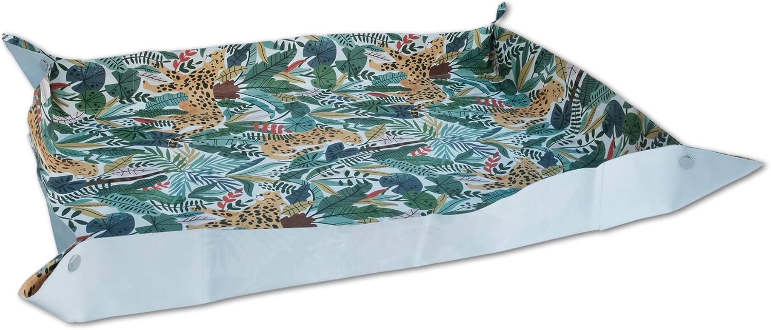 Buttonwood Designs 33x23.5 inches Modern Indoor Plant Potting Mat Portable and Foldable Gardening Mat Water-Resistant and Leak-Proof Potting Tarp (Cheetah) Pack of 2