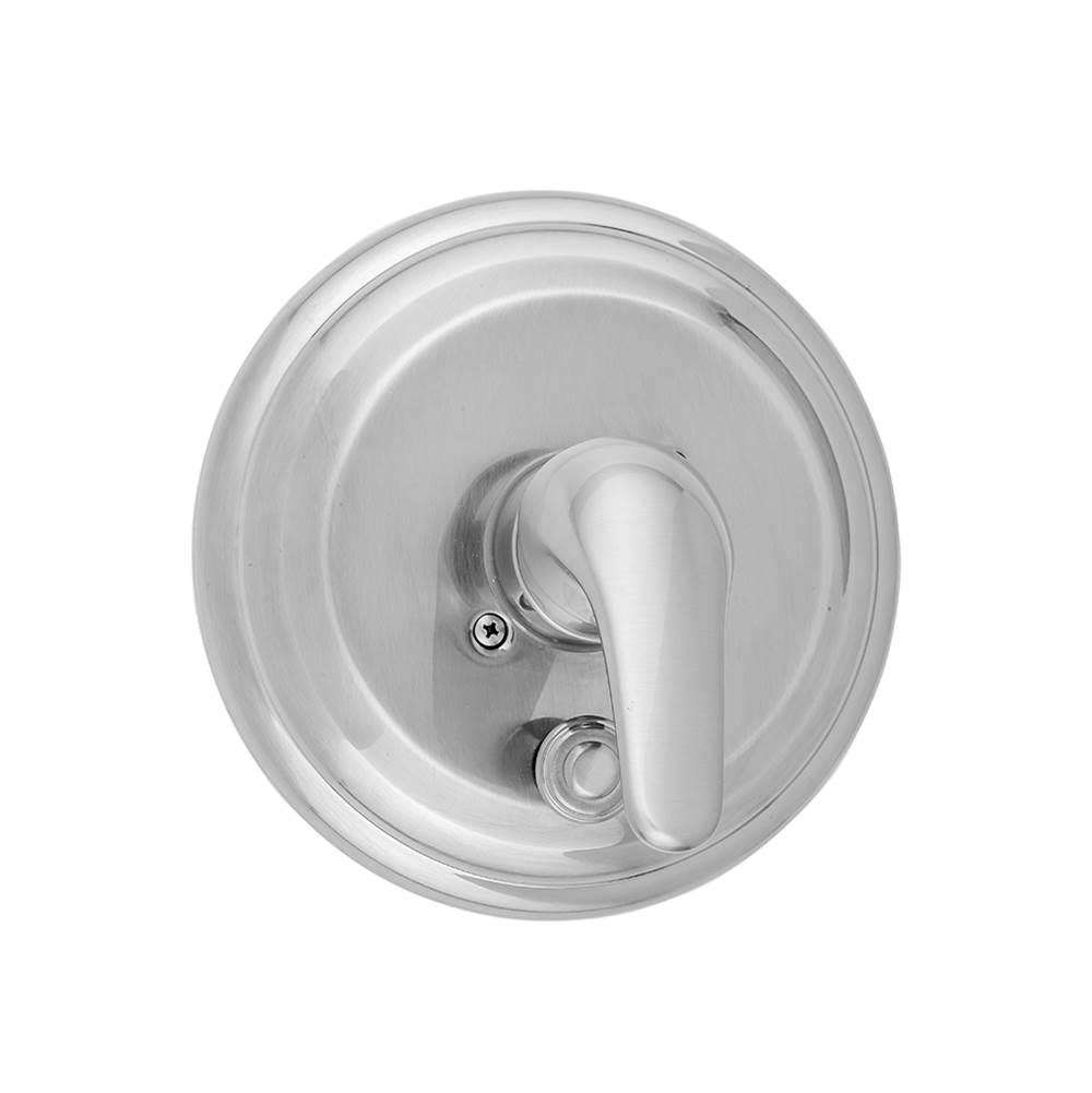 Jaclo A276-TRIM-PG Round Step Plate with Flat Lever Trim for Pressure Balance Valve with Built-in Diverter Polished Gold