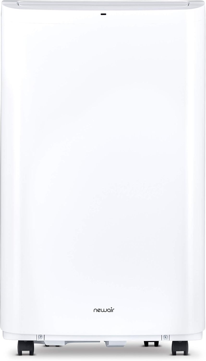 NewAir Portable Air Conditioner and Dehumidifier 14,000 BTU (9,500 BTU, DOE) Ultra Compact with Remote Control, NAC14KWH02 White
