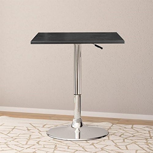 Atlin Designs Adjustable Square Pub Table in Black