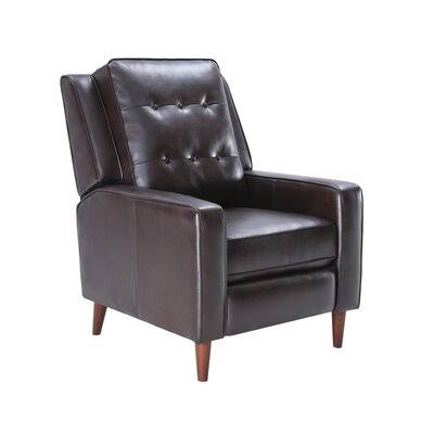 Push Back Recliner Manual Armchair with Medieval Style Accent Chair for Living Room, Bedroom, Home Office Corrigan Studio Fabric